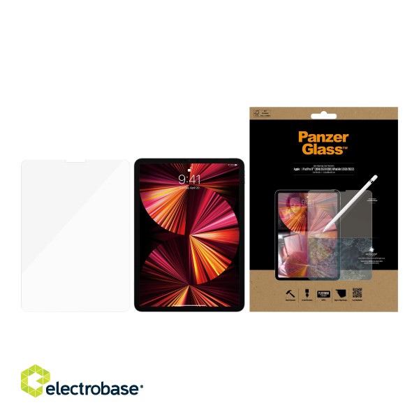 PanzerGlass | Apple | iPad Pro 11"(2018/20/21)/ iPad Air(2020) CF AB | Tempered glass | Transparent | Proven to kill up to 99.99 % of most common surface bacteria. | Screen protector paveikslėlis 4