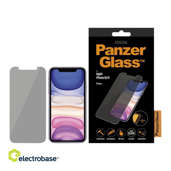PanzerGlass | P2662 | Screen protector | Apple | iPhone Xr/11 | Tempered glass | Transparent | Confidentiality filter; Anti-shatter film (holds the glass together and protects against glass shards in case of breakage); Easy Installation wit image 2