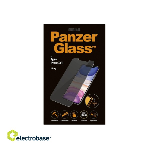 PanzerGlass | P2662 | Screen protector | Apple | iPhone Xr/11 | Tempered glass | Transparent | Confidentiality filter; Anti-shatter film (holds the glass together and protects against glass shards in case of breakage); Easy Installation wit image 4