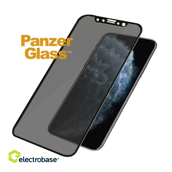 PanzerGlass | P2666 | Screen protector | Apple | iPhone X/Xs/11 Pro | Tempered glass | Black | Confidentiality filter; Full frame coverage; Anti-shatter film (holds the glass together and protects against glass shards in case of breakage);  image 3