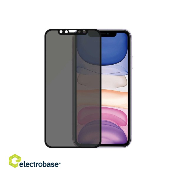 PanzerGlass | P2665 | Screen protector | Apple | iPhone Xr/11 | Tempered glass | Black | Confidentiality filter; Full frame coverage; Anti-shatter film (holds the glass together and protects against glass shards in case of breakage); Case F image 6