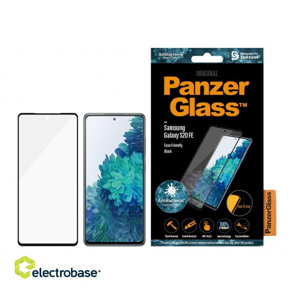 PanzerGlass | Samsung | Galaxy S20 FE CF | Glass | Black | Works with face recognition and is compatible with the in-screen fingerprint reader; Case Friendly | Clear Screen Protector image 6