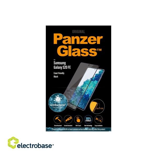 PanzerGlass | Samsung | Galaxy S20 FE CF | Glass | Black | Works with face recognition and is compatible with the in-screen fingerprint reader; Case Friendly | Clear Screen Protector image 7