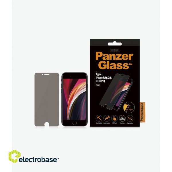 PanzerGlass | Screen Protector | Iphone | Iphone 6/6s/7/8/SE (2020) | Glass | Crystal Clear | Clear Screen Protector image 5