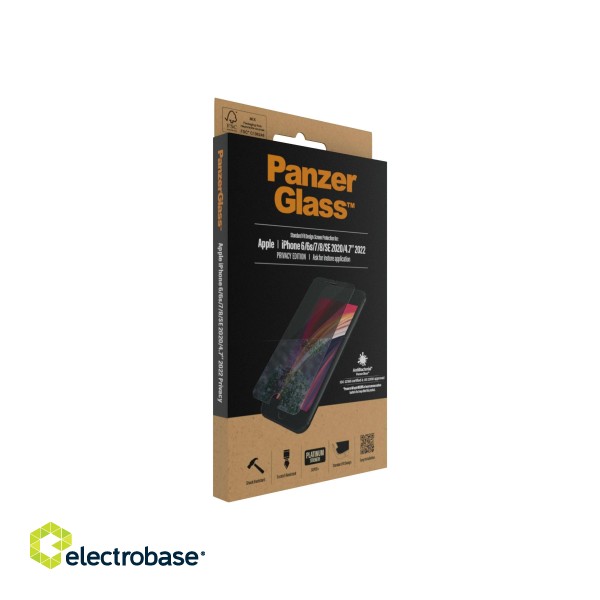 PanzerGlass | Screen Protector | Iphone | Iphone 6/6s/7/8/SE (2020) | Glass | Crystal Clear | Clear Screen Protector image 10