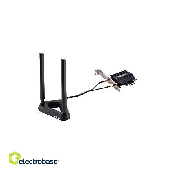 Asus PCE-AX58BT Wi-Fi 6 (802.11ax) AX3000 Dual-Band PCIe Wi-Fi Adapter | Asus | PCI-E adapter | PCE-AX58BT | 3000 Mbit/s | Antenna type 2xExternal image 6