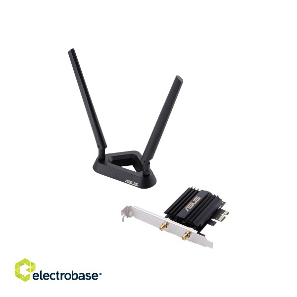 Asus PCE-AX58BT Wi-Fi 6 (802.11ax) AX3000 Dual-Band PCIe Wi-Fi Adapter | Asus | PCI-E adapter | PCE-AX58BT | 3000 Mbit/s | Antenna type 2xExternal paveikslėlis 7