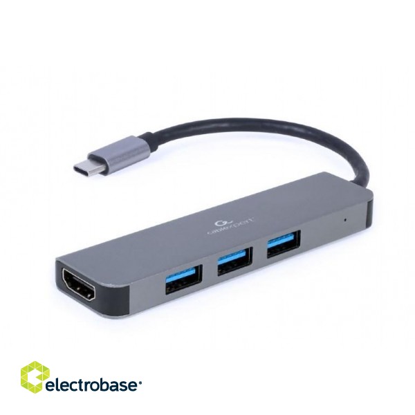 Cablexpert | USB Type-C 2-in-1 multi-port adapter (Hub + HDMI) | A-CM-COMBO2-01 | USB Type-C фото 1