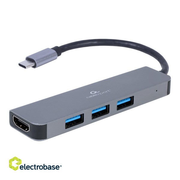 Cablexpert | USB Type-C 2-in-1 multi-port adapter (Hub + HDMI) | A-CM-COMBO2-01 | USB Type-C image 3