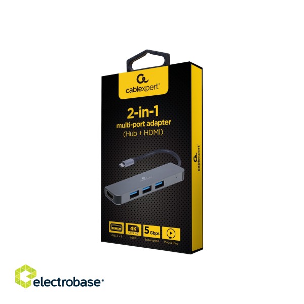 Cablexpert | USB Type-C 2-in-1 multi-port adapter (Hub + HDMI) | A-CM-COMBO2-01 | USB Type-C image 5