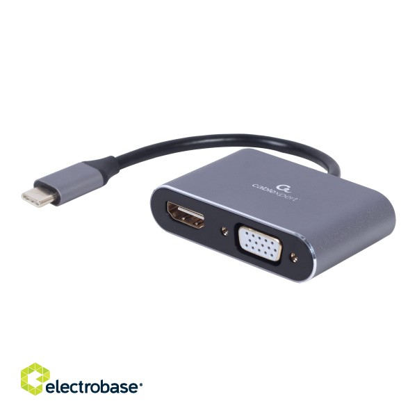 Cablexpert | USB Type-C to HDMI and VGA display adapter | A-USB3C-HDMIVGA-01 | USB Type-C image 2