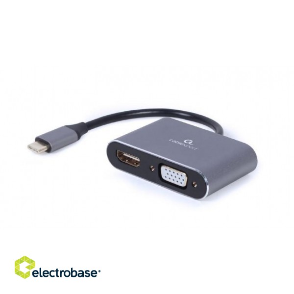 Cablexpert | USB Type-C to HDMI and VGA display adapter | A-USB3C-HDMIVGA-01 | USB Type-C image 1