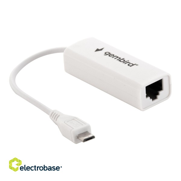 Gembird | Micro USB 2.0 LAN Adapter | Micro USB to RJ45 paveikslėlis 2