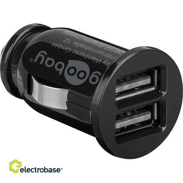 Goobay | Dual USB car charger | 58912 | USB Mini Car Charger image 1