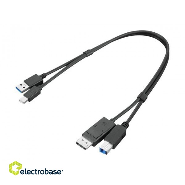 Lenovo | ThinkStation mDP + USB-A 3.0 to DP + USB-B 3.0 Dual Head Cable image 2