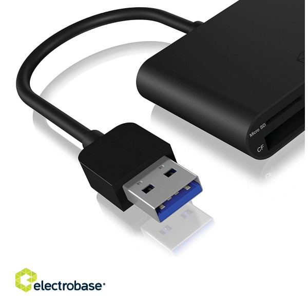 Raidsonic | ICY BOX | IB-CR301-U3 USB 3.0 External card reader | USB 3.0 Type-A | 3 x card reader slot: CF image 1