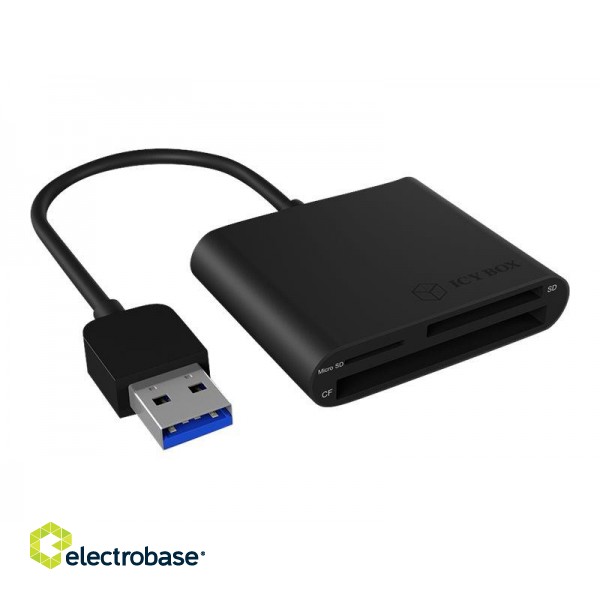 Raidsonic | ICY BOX | IB-CR301-U3 USB 3.0 External card reader | USB 3.0 Type-A | 3 x card reader slot: CF фото 4