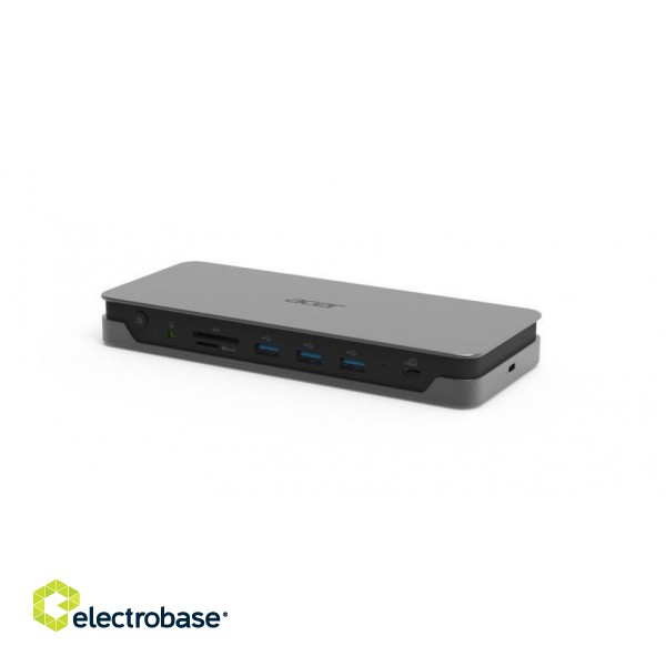 Acer | USB Type-C Gen1 Universal Dock with EU power cord | ADK230 | Dock | DisplayPorts quantity 1 | USB 3.0 (3.1 Gen 1) Type-C ports quantity 2 | USB 3.0 (3.1 Gen 1) ports quantity 3 | HDMI ports quantity 2 | Ethernet LAN paveikslėlis 6