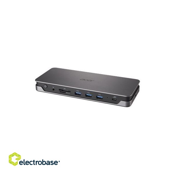 Acer | USB Type-C Gen1 Universal Dock with EU power cord | ADK230 | Dock | DisplayPorts quantity 1 | USB 3.0 (3.1 Gen 1) Type-C ports quantity 2 | USB 3.0 (3.1 Gen 1) ports quantity 3 | HDMI ports quantity 2 | Ethernet LAN фото 4
