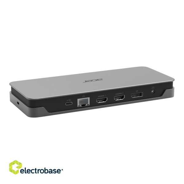 Acer | USB Type-C Gen1 Universal Dock with EU power cord | ADK230 | Dock | DisplayPorts quantity 1 | USB 3.0 (3.1 Gen 1) Type-C ports quantity 2 | USB 3.0 (3.1 Gen 1) ports quantity 3 | HDMI ports quantity 2 | Ethernet LAN paveikslėlis 10