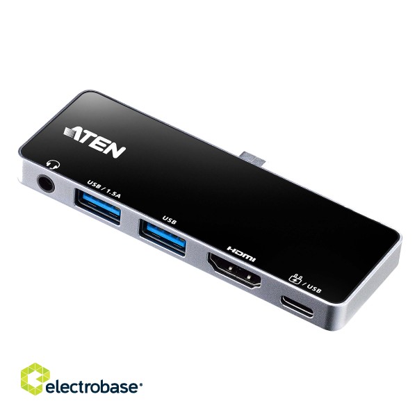 Aten UH3238 USB-C Travel Dock with Power Pass-Through | Aten | USB-C Travel Dock with Power Pass-Through | UH3238-AT | Dock paveikslėlis 1