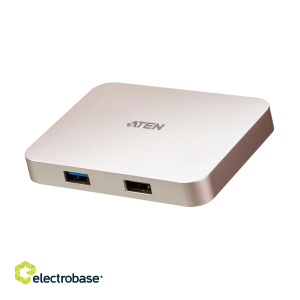 Aten | USB-C 4K Ultra Mini Dock with Power Pass-through | USB 3.0 (3.1 Gen 1) Type-C ports quantity 1 | USB 3.0 (3.1 Gen 1) ports quantity 1 | USB 2.0 ports quantity 1 | HDMI ports quantity 1 image 1