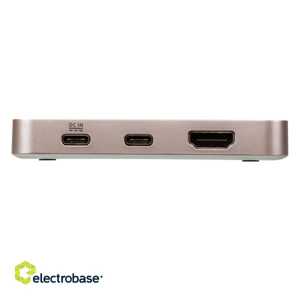 Aten | USB-C 4K Ultra Mini Dock with Power Pass-through | Ethernet LAN (RJ-45) ports | VGA (D-Sub) ports quantity | USB 3.0 (3.1 Gen 1) Type-C ports quantity 1 | USB 3.0 (3.1 Gen 1) ports quantity 1 | USB 2.0 ports quantity 1 | HDMI ports q image 2
