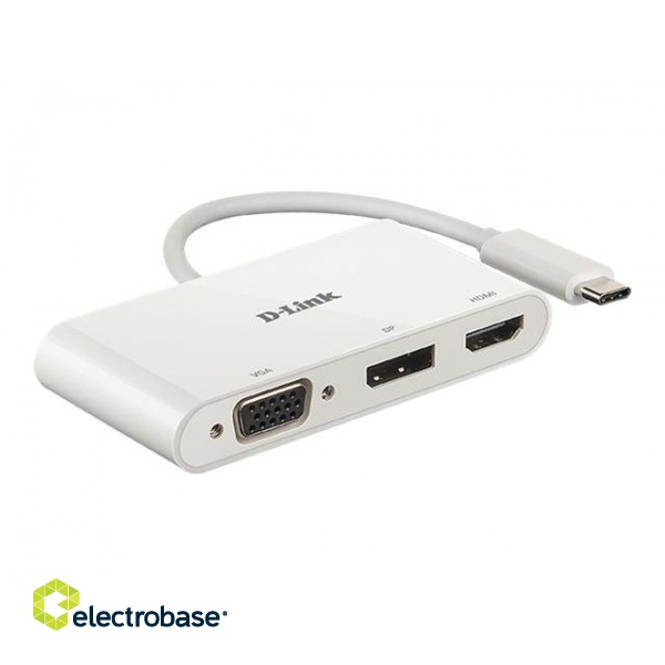 D-Link | 3-in-1 USB-C to HDMI/VGA/DisplayPort Adapter | DUB-V310 | USB hub | USB Type-C image 2