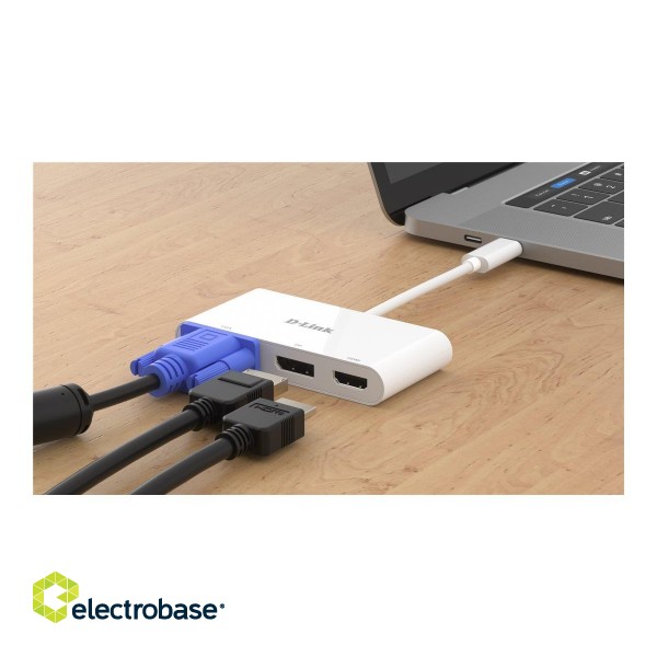 D-Link | 3-in-1 USB-C to HDMI/VGA/DisplayPort Adapter | DUB-V310 | USB hub | Warranty  month(s) | USB Type-C image 8