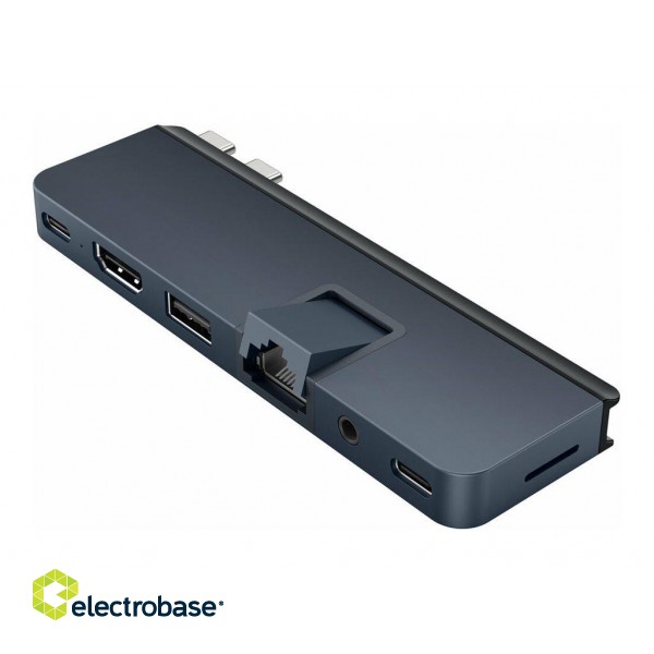 Hyper | HyperDrive Dual USB-C TB Compatible 7-in-2 Hub with universal USB-C ext Adaptor for MacBook Air/Pro 2016-2020 | Ethernet LAN (RJ-45) ports 1 | HDMI ports quantity 1 paveikslėlis 4