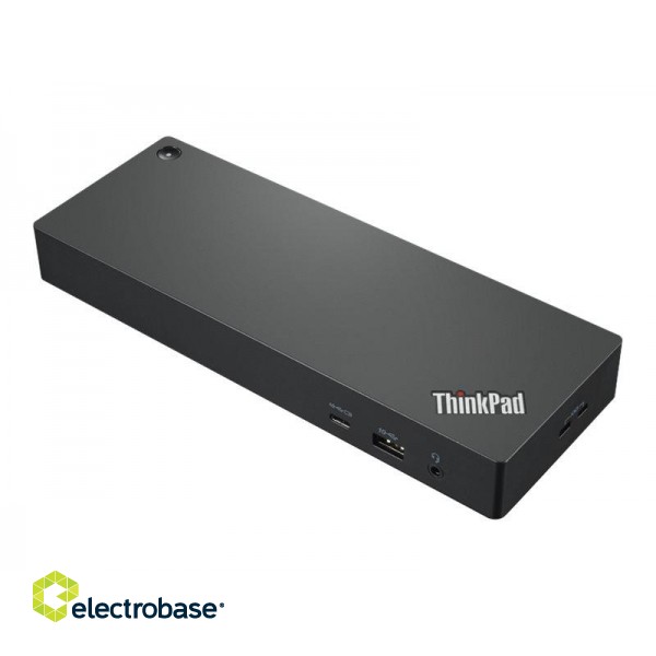 Lenovo | ThinkPad Thunderbolt 4 Workstation Dock | Dock | Ethernet LAN (RJ-45) ports 1 | VGA (D-Sub) ports quantity | DisplayPorts quantity 2 | USB 3.0 (3.1 Gen 1) Type-C ports quantity | USB 3.0 (3.1 Gen 1) ports quantity 3 | USB 2.0 ports image 1