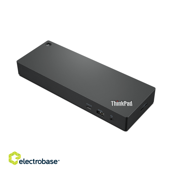 Lenovo Universal Thunderbolt 4 Dock (Max displays: 4/Max resolution: 8K/60Hz/Supports: 4x4K/60Hz or 1x8K/1xEthernet LAN (RJ-45)/WiFi/2xDP 1.4/1xHDMI 2.1/4xUSB 3.1 (1 always-on)/1xThunderbolt 4 downstream/1xUSB-C/1x3.5mm combo jack/Bluetooth image 1