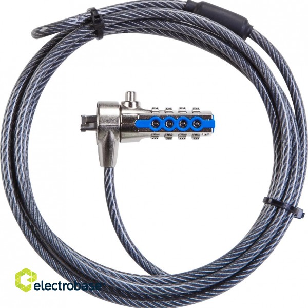 Resettable Combination Cable Lock | DEFCON | 2 m | 200 g paveikslėlis 1