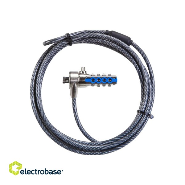 Resettable Combination Cable Lock | DEFCON | 2 m | 200 g paveikslėlis 2