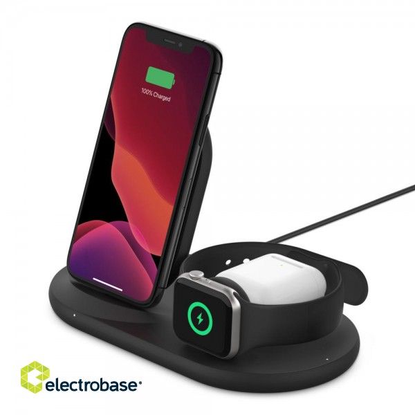 Belkin | 3-in-1 Wireless Charger for Apple Devices | BOOST CHARGE paveikslėlis 1