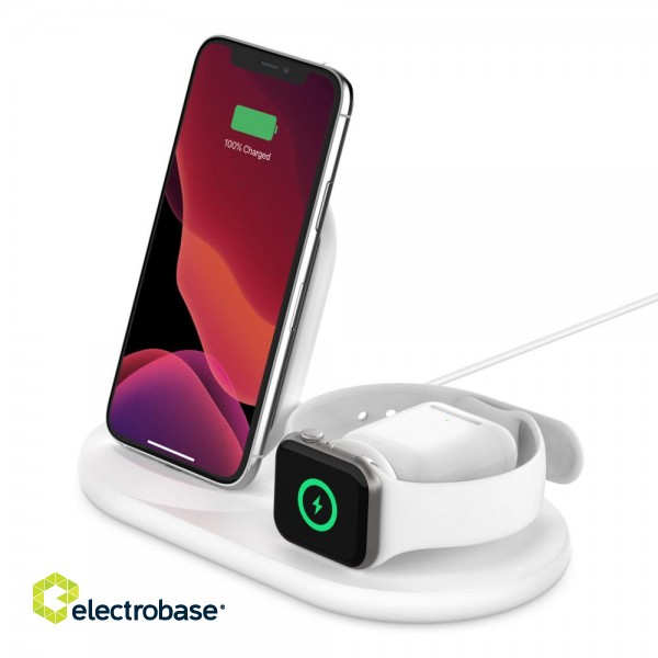 Belkin | 3-in-1 Wireless Charger for Apple Devices | BOOST CHARGE paveikslėlis 1