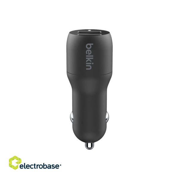 Belkin | Dual USB-A Car Charger 24W + USB-A to Lightning Cable | BOOST CHARGE image 1