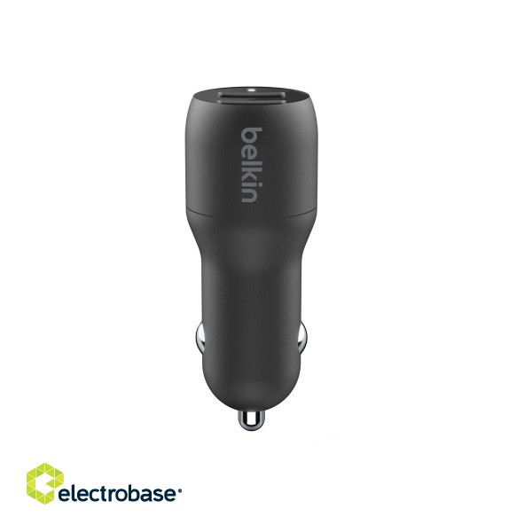 Belkin | BOOST CHARGE | Dual USB-A Car Charger 24W + USB-A to Lightning Cable image 6