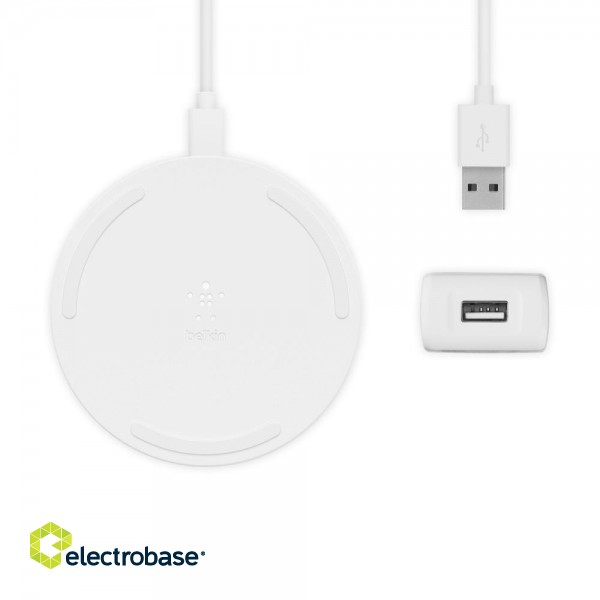 Belkin | Wireless Charging Pad with PSU & Micro USB Cable | WIA001vfWH paveikslėlis 9
