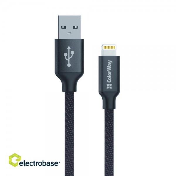 ColorWay | Charging cable | 2.1 A | Apple Lightning | Data Cable image 2