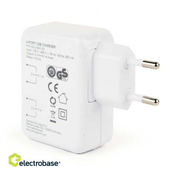 EnerGenie | Universal USB charger | EG-U4AC-02 paveikslėlis 5