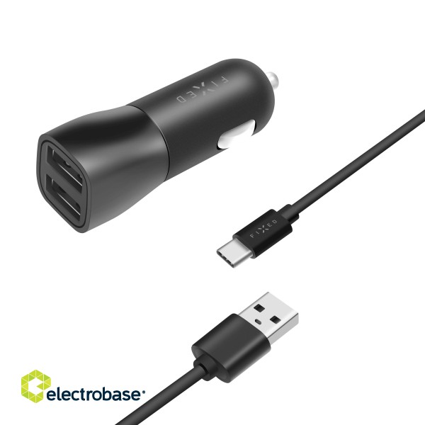Fixed | Car Charger | Dual USB Cable фото 1