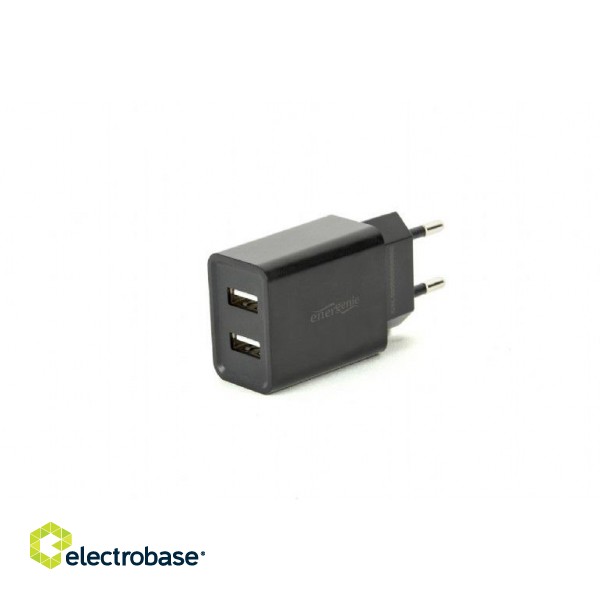 EnerGenie | 2-port universal USB charger | EG-U2C2A-03-BK image 3