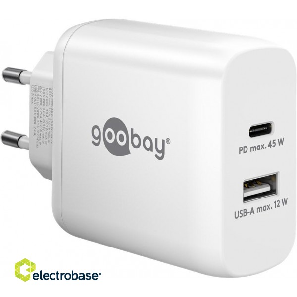 Goobay | USB-C PD Dual Fast Charger (45 W) | 65412 | N/A paveikslėlis 1