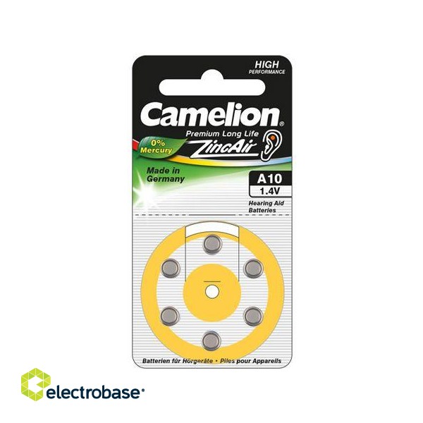 Camelion | A10/DA10/ZL10 | Zinc air cells | 6 pc(s)
