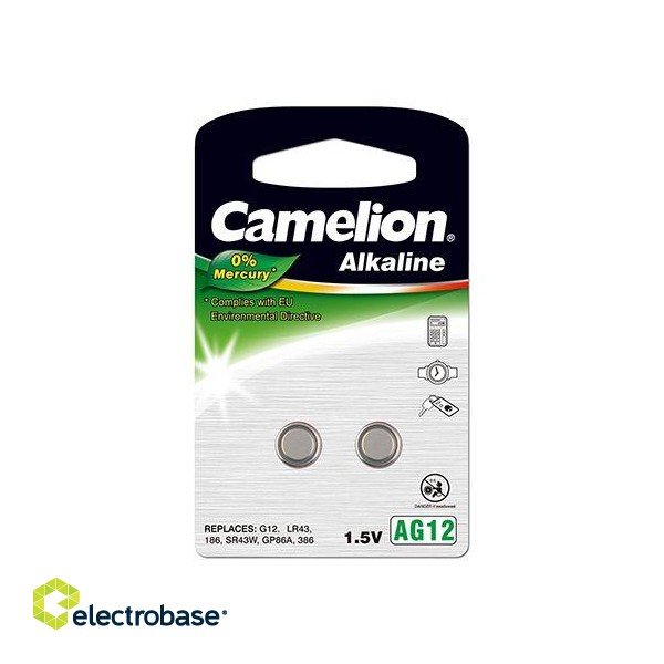 Camelion | AG12/LR43/LR1142/386 | Alkaline Buttoncell | 2 pc(s) фото 2