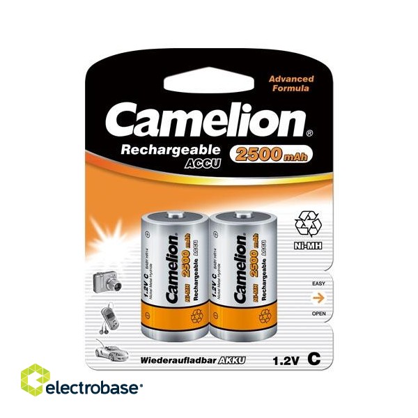 Camelion | C/HR14 | 2500 mAh | Rechargeable Batteries Ni-MH | 2 pc(s) image 1