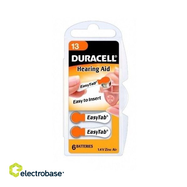 Duracell | A13/DA13/ZL13 | Zinc air cells | 6 pc(s) image 1
