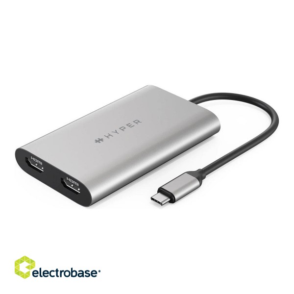 Hyper | HyperDrive Universal USB-C To Dual HDMI Adapter with 100W PD Power Pass-Thru | USB-C to HDMI | Adapter фото 5