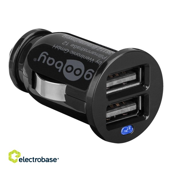 Twin USB Car Charger (2x USB) | Goobay | Goodbay Dual USB car charger 2 image 2